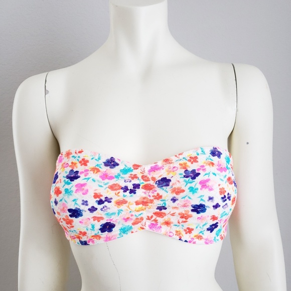 PINK Victoria's Secret Neon Lace Bandeau Sz S - Picture 3 of 5